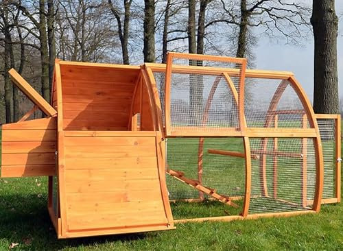 zooprinz Design Hühnerstall - aus massivem Vollholz und stabilem Draht - Hühner-stall mit Nistkasten schnell zu reinigen - witterungsbeständig Dank hochwertiger Lasur - Hühnerstall