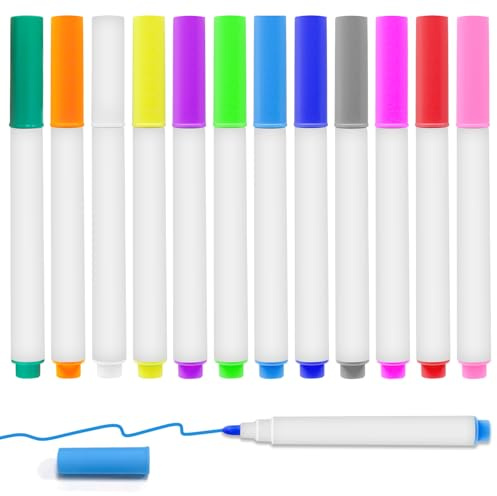 12 unidades de colores para pizarra de notas LED, marcadores para pizarra de notas LED, compatibles con tableros de mensajes de acrílico luminosos y pizarra de notas, marcadores de borrado en seco