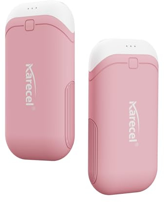 Karecel Handwärmer Elektrisch Wärmeleitendem Silikon 2 Pack, 10000mAh Tragbare Heizung Elektrische Handwärmer Wiederverwendbar, Stoßfest, 360° Rundum-Erwärmung, Taschenwärmer USB für Outdoor im Winter