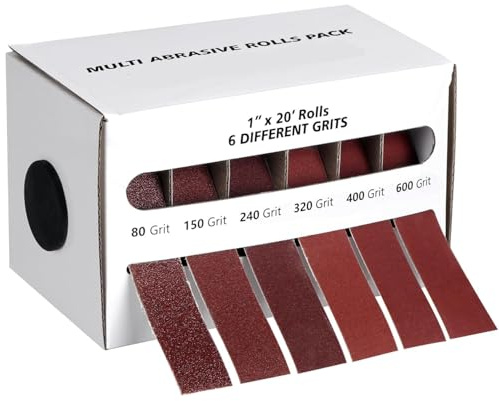 Sandpaper Set, Wet And Dry Sandpaper, Emery Cloth 6 Grit 25Mm×6M, 80-600 Grit Pull-Type Sandpaper Set, Easy To Use, Sand Paper Pack For Wood For Multi-Material Polishing For Wood Turners, Automotive