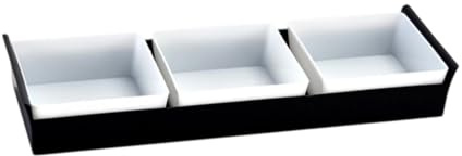 Dickly Bandeja Dividida para Servir bocadillos, Secos, versátil y práctico Centro de Mesa para el hogar, 3 Cuadrículas 29.2 X 9.5 X 4.2 Cm