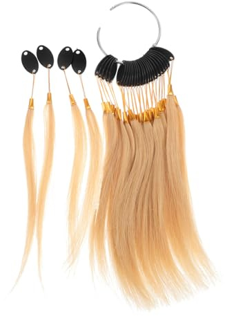 PRETYZOOM Adjustable Real Human Hair Color Strands for Salon Practice Hair Dyeing Soft Natural Texture Bundles for Beginners and Professionals