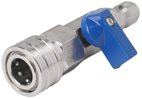 FACAIIO Stainless Steel 3 8 in Ball Valve Kit for Power Washers, 4000 PSI High Pressure Washer Accessory with Leak-Resistant Design, Includes 1 Valve PTFE Tape