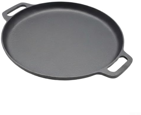 Poêle à crêpes et grill en fonte de 28 à 35 cm, plusieurs tailles, pour plaques à induction, polyvalente, convient pour la cuisine à domicile (28 cm)