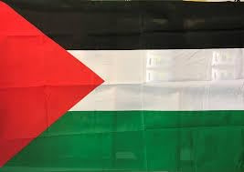 Drapeau palestinien XXL, rouge, blanc et vert, 145 cm x 90 cm