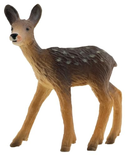 Bullyland 64438 - Spielfigur Rehkitz, ca. 5,1 cm große Tierfigur, detailgetreu, PVC-frei, ideal als kleines Geschenk für Kinder ab 3 Jahren