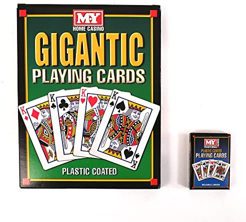 M.Y Deck of Giant Playing Cards | Giant A4 Waterproof Playing Cards - Ideal for Parties Garden Games & Outdoor Games