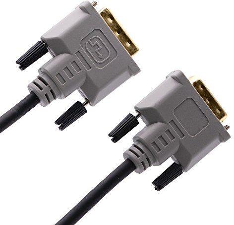 Cablesson DVI to DVI cable - Broadband, DVI-D male to DVI-D male with gold-plated connectors. Single link 19 pin, for TV, monitor and projector, HDTV resolutions up to 1920x1080 - Black, 2m.