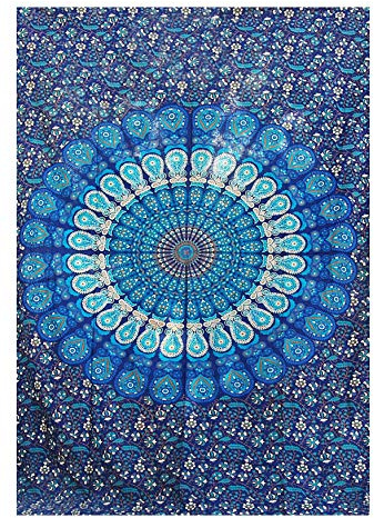 FUTURE HANDMADE Mandala Tapisserie Zwilling Größe Geschenk Hippie Wandteppiche Mandala Bohemian Psychedelic indischen Tagesdecke