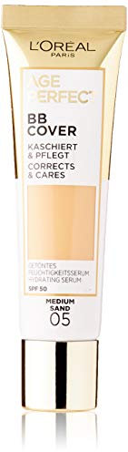 L'Oréal Paris Getöntes Feuchtigkeitsserum Age Perfect BB Cover 05 Medium Sand, 1 Stück