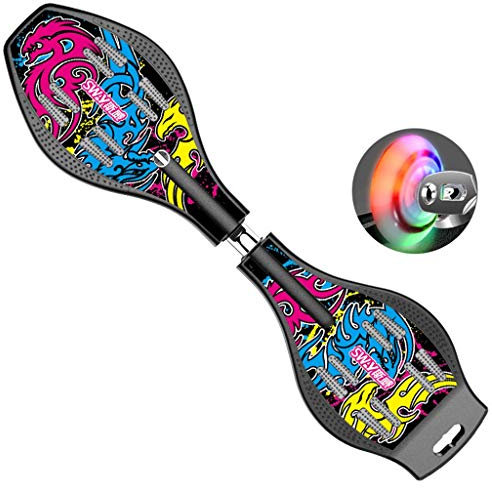 LZY Skateboard Komplett Board Skateboards Caster Board Vitality Board Camo Casterboard Außenreisen Longboard Snake Board Twisting Balance Auto Skateboard Caster Board 87 cm rutschfest