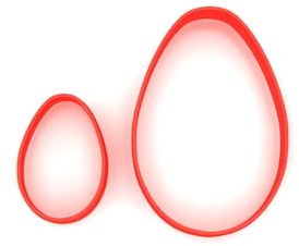 Custom Cutters Egg Shape Cutters | MINI/Small Plastic Cutter for Baking, Fondant, Clay, Pastry, Icing, Jewellery (3CM + 5CM)