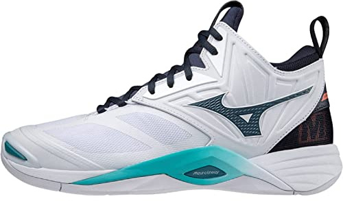 Mizuno Wave Momentum 2 Mid Volleyball-Schuh White/Legion Blue/Ceramic 50