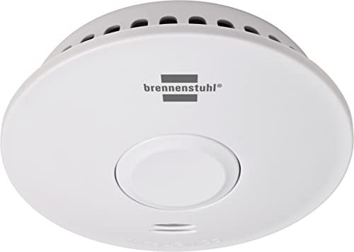 Brennenstuhl Wireless Smoke Detector RM L 3101 / Connectable Smoke Alarm with Battery (connectable with up to 40 smoke detectors, alarm signal 85 dB, tested according to DIN EN 14604)