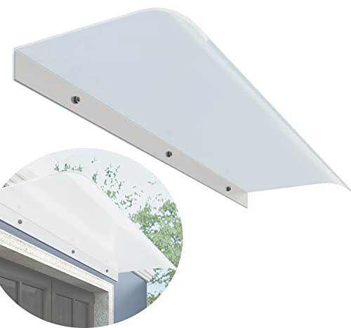 Auvent de Porte D'entrée Toit Marquise,Auvent Marquise en Polycarbonate Contre Pluie Neige UV,Toit de Porte pour Garage Balcon Fenêtre Extérieur (Size : 50x80cm(19.7x31.5inch))