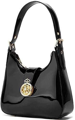 ZiMing Borse da donna Hobo Borse Borse in pelle verniciata lucida Borsa a tracolla Borsa da sera retrò Pochette classica Piccola tote