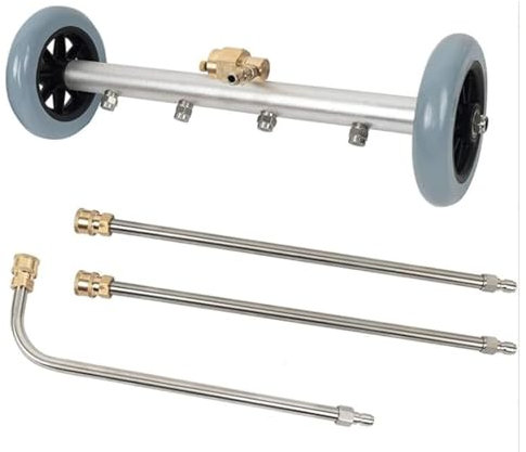 Aim Tools 2 in 1 Hochdruckreiniger Unterwagenreiniger Reiniger Fahrwerk Autowäsche Wasserbesen Oberflächenreiniger 16 Zoll 4000 PSI mit 2 Verlängerungsstäben und 90 Grad Stab