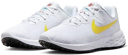 Nike Revolution 6 Next Nature, Damen-Laufschuhe, Weiß Gelb, 38.5 EU