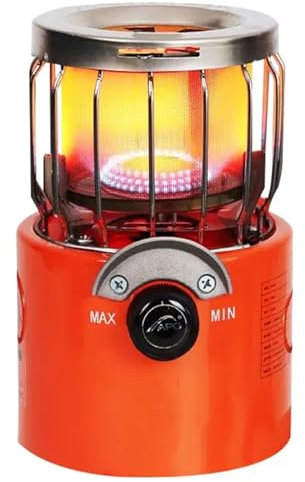 DECORN Tragbare Propanheizung und Herd 2 in 1 | Outdoor-Camping-Gasbrenner-Herd | Camp-Zelt-Heizung für Terrasse, Garage, Marine, Kabine, Angeln, Wandern, Jagd, Überleben,