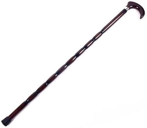Holzstock mit gebogenem Griff, Gentleman-Gehstock, Senioren, Wanderer, Geschenkkrücken, Schwarz, ideal für Männer oder Frauen mit aktivem Outdoor-Lebensstil
