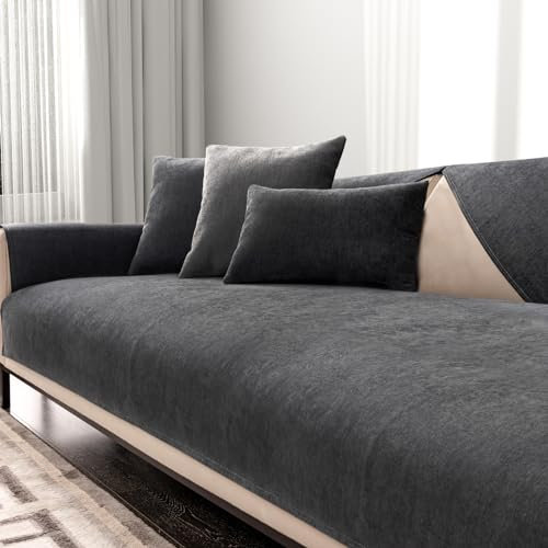 IMSGVIFO Sofabezug L Form 1/2/3/4 Sitzer Sofa Überzug Ecksofa U Form, Couch Cover 2023 Neue Universelle rutschfeste Sofaschoner, Chenille Couch überzug Ecksofa Form für Wohnzimmer