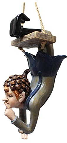 BESPORTBLE Hängender Elf Anhänger Aus Harz Gartendeko Elfen Für Baum Gartenverzierungen Für Außenbereich Dekorative Figur Für Park Und Zuhause 6.50 X 7.50 X 12.00 cm
