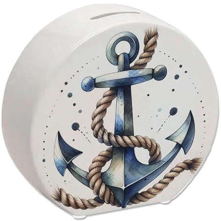 Anker Spardose Anker Spardose Maritime Segelschatz Truhe mit Seil Schiff Nautik Motiv der Anker für Ihr Geld