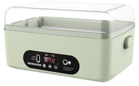 Fenteer 5 Ei-Inkubator Inkubator für Bruteier, Hühner Brüter, Eierbrüter, Enten Inkubator, Digitaler Inkubator für Taubengans, 5 Automatisches Drehen