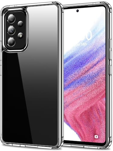 HOOMIL Hülle für Samsung Galaxy A53 5G, Anti-Vergilbung, Transparent | Stoßfest, Militärschutz, Durchsichtige Kratzfeste Rückseite