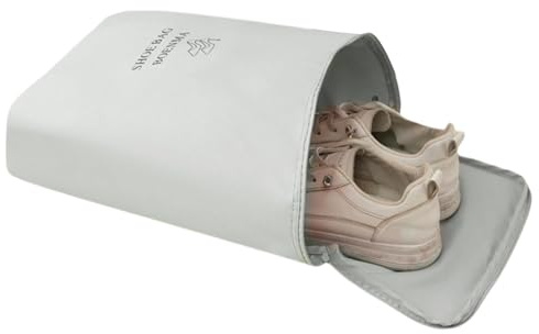 Wanderschuh-Tasche, Reise-Organizer für Wanderschuhe, tragbare Schuhtaschen, Organizer für Wanderschuhe, Arbeitsstiefel, Lederschuhe, High Heels, hellgrau, Refer to Description, Unisex