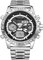 FEICE Herren Quarzuhr Armbanduhren Analog Digital Multifunktionsuhr 46mm FK817 Silber