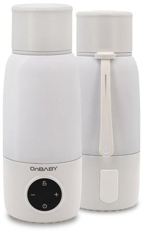 ONBABY Calentador de Leche Portatil para Bebes - Termo Calienta Biberones Portatil, Calentador de Biberones Portatil, Calienta-Biberones para Leche y Agua Fácil de Transportar - Carga USB