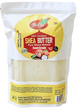 100% Pure African Ghana Natural Unrefined Shea Butter, Ivory, Shifaa, Food Grade A, Organic, Raw, For all skin Face Hair type, Body Butter Moisturiser Cream Lotion - 700g