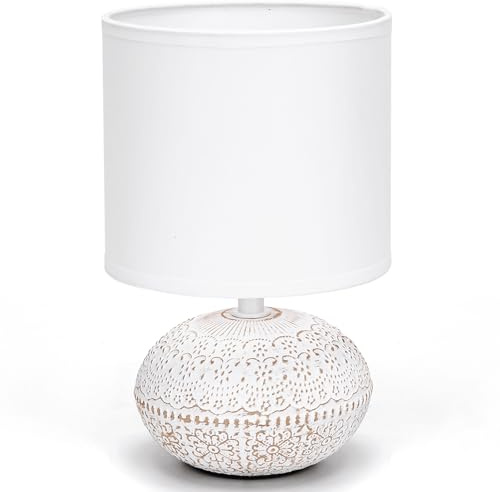 Blendend Lámpara de mesa de cerámica E14, diseño moderno, sin fuente de luz, ideal para decorar y ambientar espacios interiores.