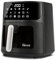 Girmi FG78 Friggitrice ad Aria con Finestra Ecofrit Black, 6 Lt, 12 Programmi, 1500 W, Display Digitale, BPA/PFOA Safe, Luce Interna,Vassoio Antiaderente, Ricettario Incluso, Nero/Argento