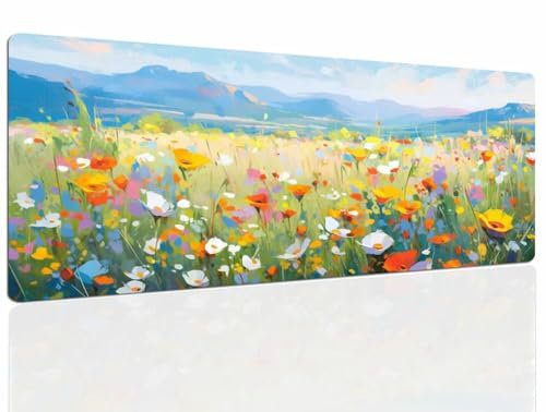 Tapis de Souris Painting, Tapis Souris XXL, 1600x800x4mm Tapis de Bureau Gaming AntidéRapant, Tapis Bureau étanche, sous-Main pour Clavier et Souris, Mouse Pad Mat, pour Gamer, Ordinateur, Pc 863