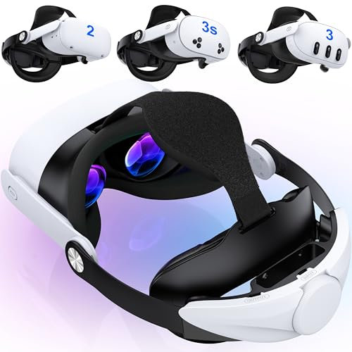 Mocagen VR Headset Strap with Quick-Switch Reality Design, Adjustment Dials, Soft Padding, Enhanced Comfort for Meta Quest 3/3s/2 Head Strap