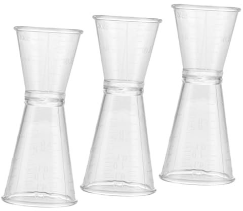 Jigger de Plástico de Doble Cara, Juego de 3 Piezas