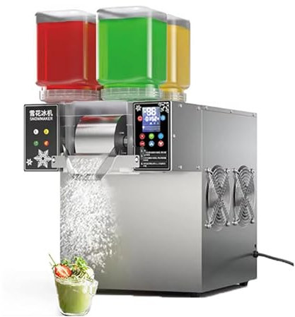 Macchina Per Ghiaccio A Fiocchi Di Neve Con 4 Secchi, Dispositivo Per Tritare Il Ghiaccio A Fiocchi Di Neve, Macchina Per Gelato A Neve A Raffreddamento Rapido, Macchina Per Tritare Il Ghiaccio