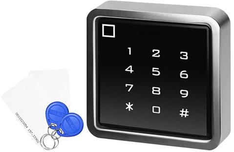 Miratic Cerradura Electronica IP68 con Codigo y Lector de Tarjetas Llaveros - Cerradura Puerta con Codigo Compatible con Aplicación Tuya Smart Wi-Fi