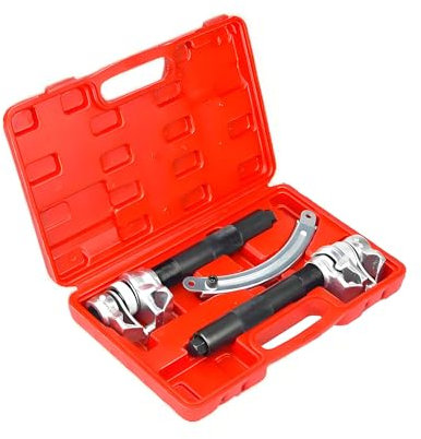 JF HOME BLISS Heavy Duty Coil Spring Compressor Kit - 1.2T Capacity with Adjustable Safety Guard 280mm Clamping Range Storage Box for Car Suspension Repair Compatible with Cars Vans SUVs