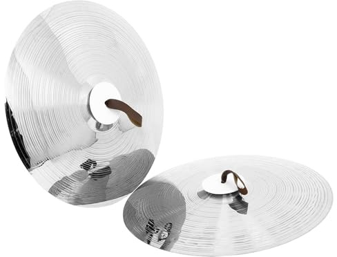 Uqezagpa 1 par de platillos de aleación de durabilidad para bandas y batería con asas ergonómicas y hombro