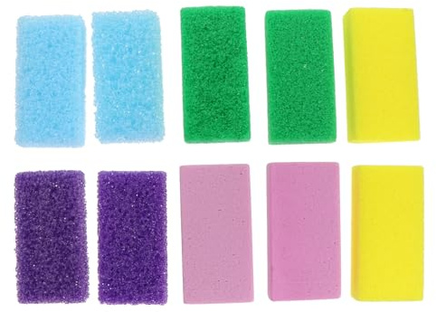 PENIKOKO 10piezas Piedras Pómez de Vidrio para Exfoliar Pies Quitar Callosidades y Durezas Piedra Pómez para Pedicura Spa o Hogar Color Aleatorio