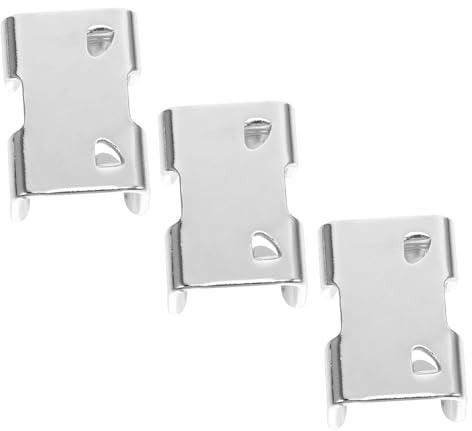 TOYANDONA 3pcs Double Rope Clamps Iron Heavy Duty Metal Cable Clamp Silver Smooth Surface Comfortable Safe for Sailing and Marine Uses