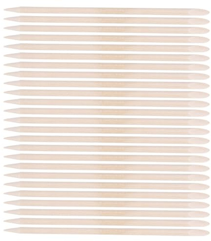 BIUDECO 150 Pezzi Bastoncini per Unghie in Legno Kaki Doppia Estremità Design Facile da Trasportare, Strumento per Manicure e Pedicure Adatto per Nail Art e Salone