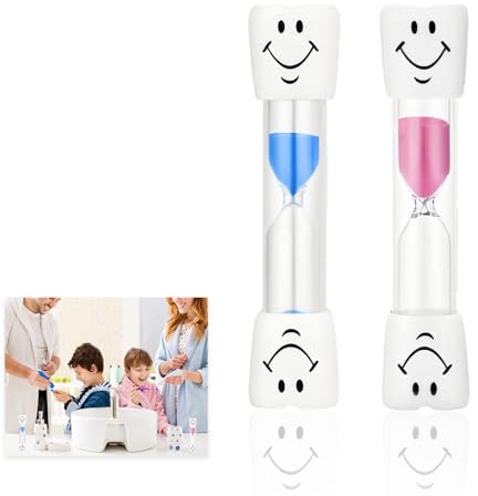 2 unidades de reloj de arena para cepillarse los dientes para niños, temporizador minutos para relojes de arena, juego de cepillos de dientes, reloj de putzuhr reloj, minuto, cepillo de dientes para