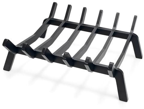Greenfields Heavy-Duty Premium Steel Fireplace Grate – High-Strength Fire Pit Log Holder with Elevated Airflow Design for Efficient Burning & Maximum Heat Output