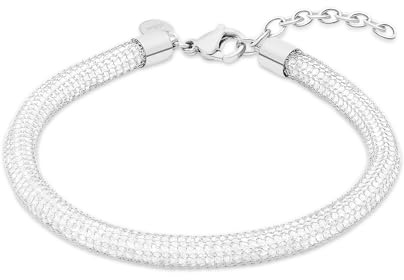 s.Oliver Damen Schmuck – Netzarmband mit funkelnden Steinen in verschiedenen Farben aus hochwertigem Edelstahl – Elegant & Alltagstauglich – Perfekte Geschenkidee