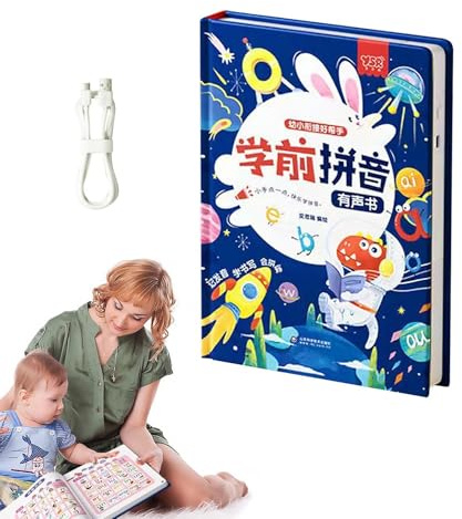 Electronic Speaking Books - Interactive Talking, Language Learning Activity, Auditory Mathematics Educational Reader, Spoken Tool Child, Audio Storybook Device | Early Learner With Sound Features