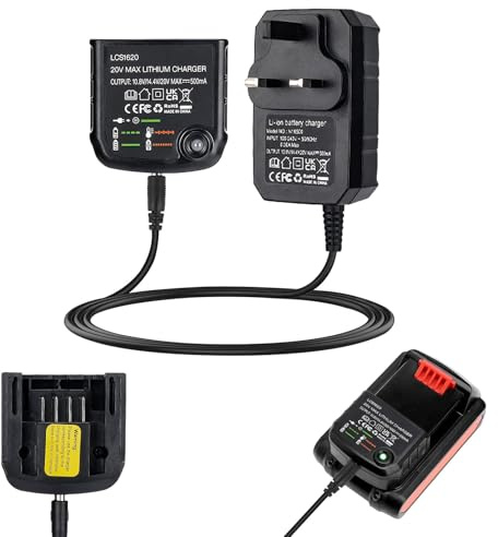 18V Lithium Ion Battery Charger Replacement for Black and Decker Battery Charger,Battery Charger Compatible with LB20 LBX20 LBXR20 LB2X4020 LBX4020 LBXR2020-OPE LBXR20-OPE LB2X3020-OPE
